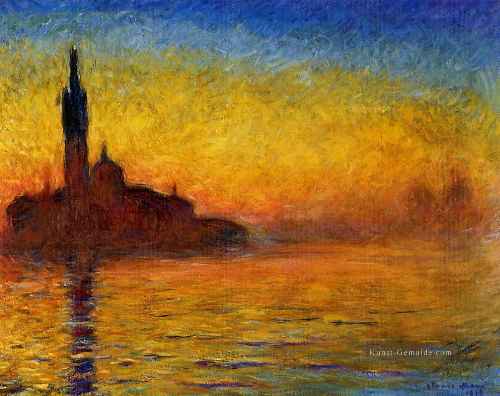 Dämmerung Claude Monet Venedig Ölgemälde